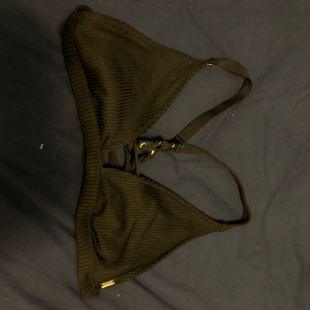 black bathing suit top
